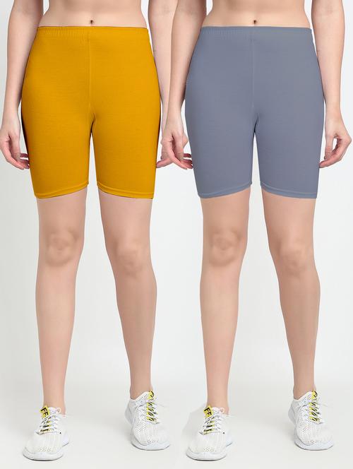 pack of 2 solid cycling shorts - 20148336 - Very Small Image - 1