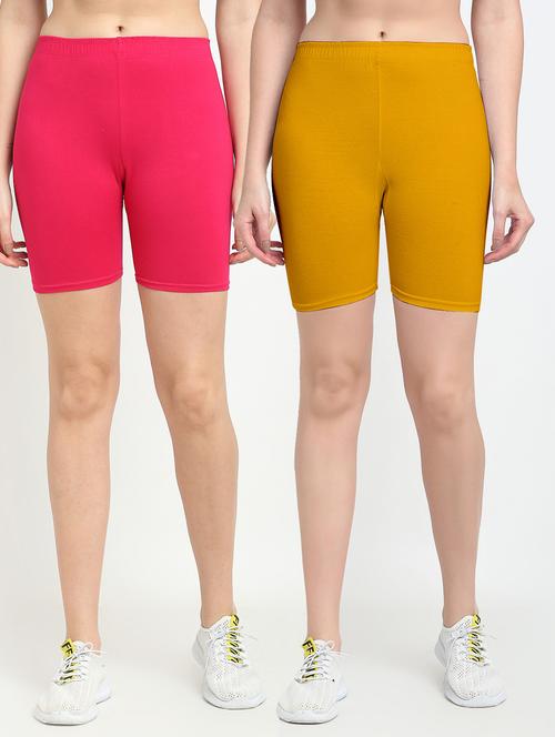 pack of 2 solid cycling shorts - 20148342 - Very Small Image - 1