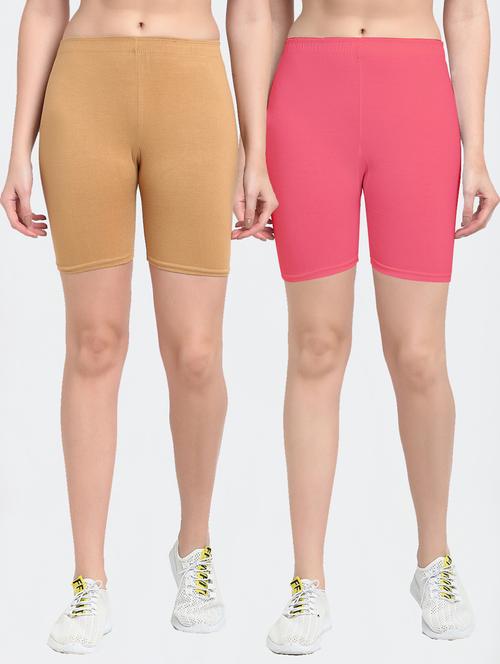 pack of 2 solid cycling shorts - 20148391 - Very Small Image - 1