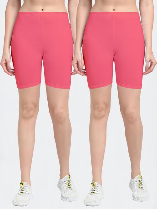 pack of 2 solid cycling shorts - 20148399 - Very Small Image - 1