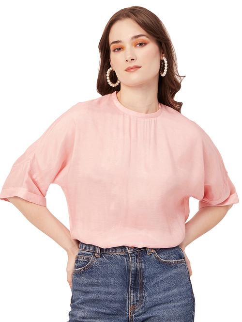 women's straight round neck top - 20149021 - Very Small Image - 1