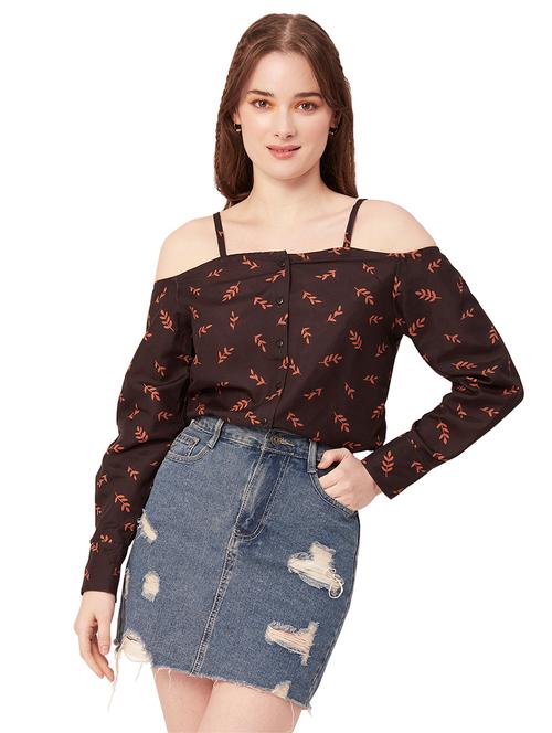 women's crop shoulder strap top - 20149049 - Very Small Image - 1