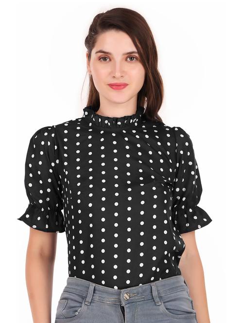 women black printed regular top - 20149736 - Very Small Image - 1