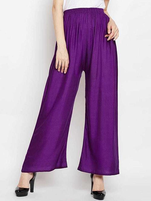 solid flared regular palazzo  - 20150208 - Very Small Image - 1