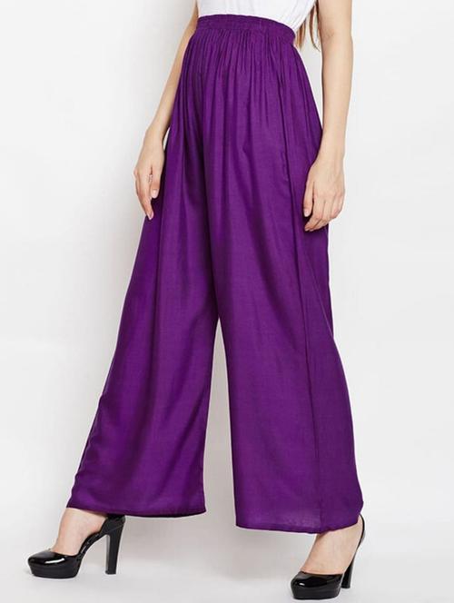 solid flared regular palazzo  - 20150226 - Very Small Image - 1