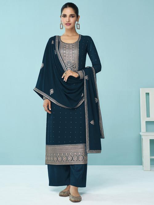 women kurta palazzo with dupatta - 20152543 - Very Small Image - 1