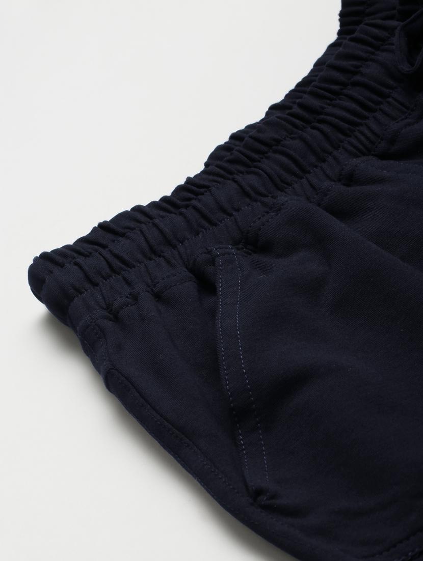 plus size blue solid cargo trouser - 20152933 - Standard Image - 5