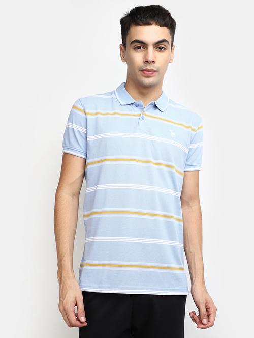 polo neck striped polo t-shirt - 20153105 - Very Small Image - 1