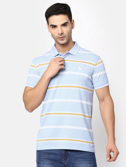 polo neck striped polo t-shirt - 20153116 - Very Small Image - 1