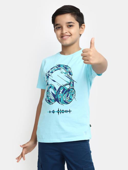 Boys Round Neck Printed T-shirt - 20153294 - Very Small Image - 1