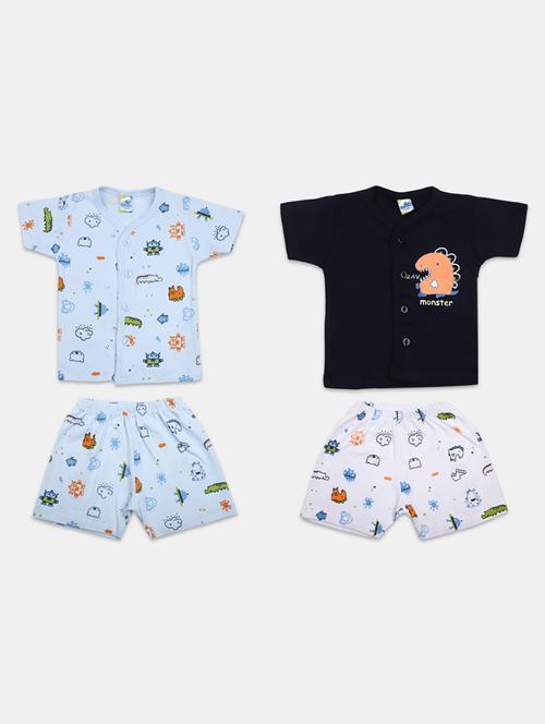 pack of 2 multi colored printed shorts twin set - 20153545 - Very Small Image - 1