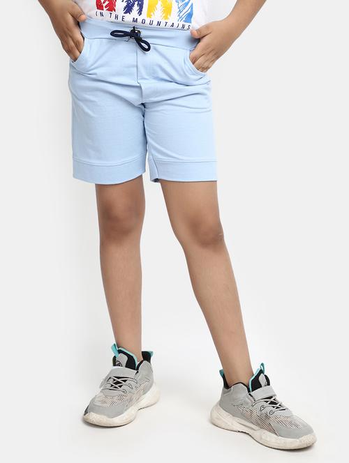 blue solid shorts - 20153611 - Very Small Image - 1