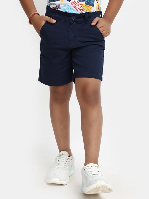 blue solid shorts - 20153624 - Very Small Image - 1