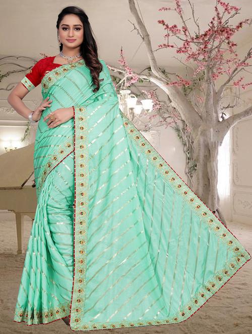embroidered saree with blouse - 20153932 - Very Small Image - 1