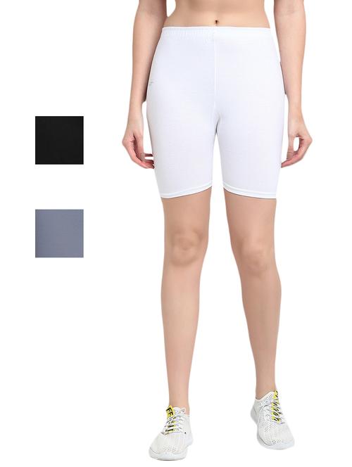 pack of 3 solid cycling shorts - 20154377 - Very Small Image - 1
