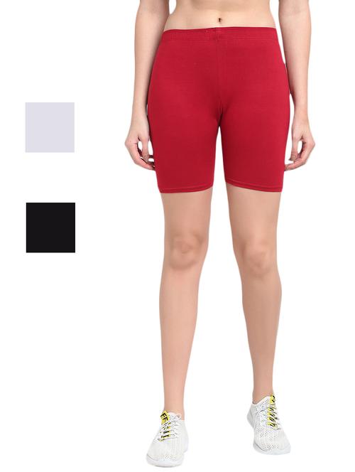 pack of 3 solid cycling shorts - 20154381 - Very Small Image - 1