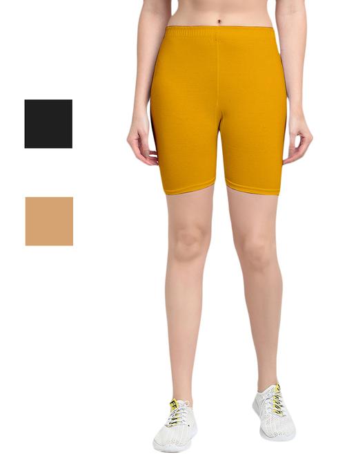 pack of 3 solid cycling shorts - 20154426 - Very Small Image - 1