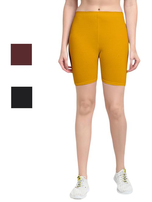 pack of 3 solid cycling shorts - 20154432 - Very Small Image - 1