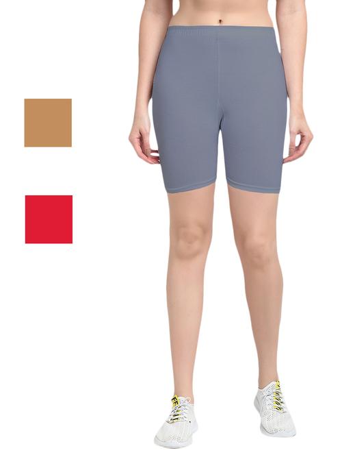 pack of 3 solid cycling shorts - 20154459 - Very Small Image - 1