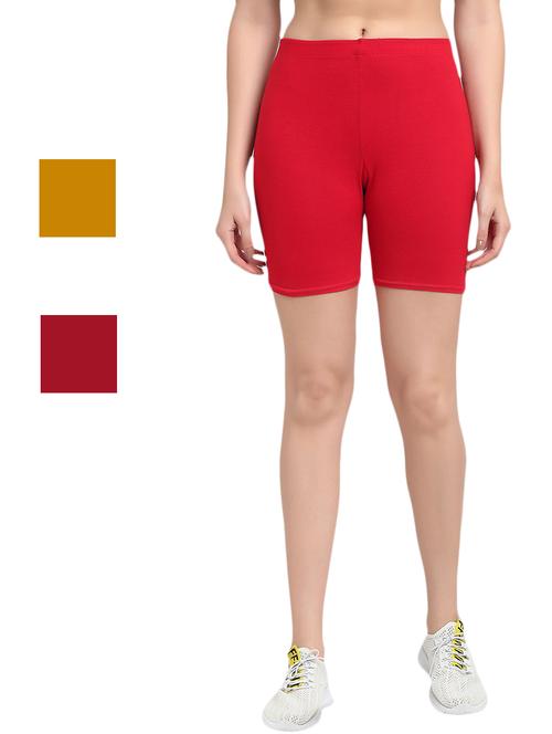 pack of 3 solid cycling shorts - 20154472 - Very Small Image - 1