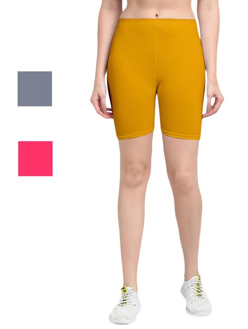 pack of 3 solid cycling shorts - 20154480 - Very Small Image - 1