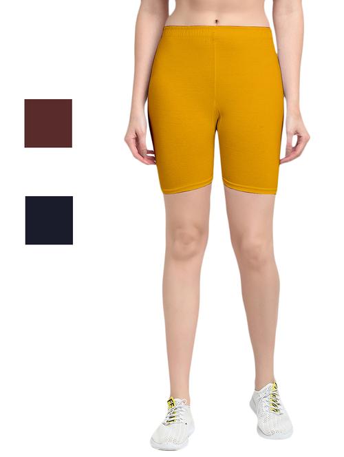 pack of 3 solid cycling shorts - 20154509 - Very Small Image - 1