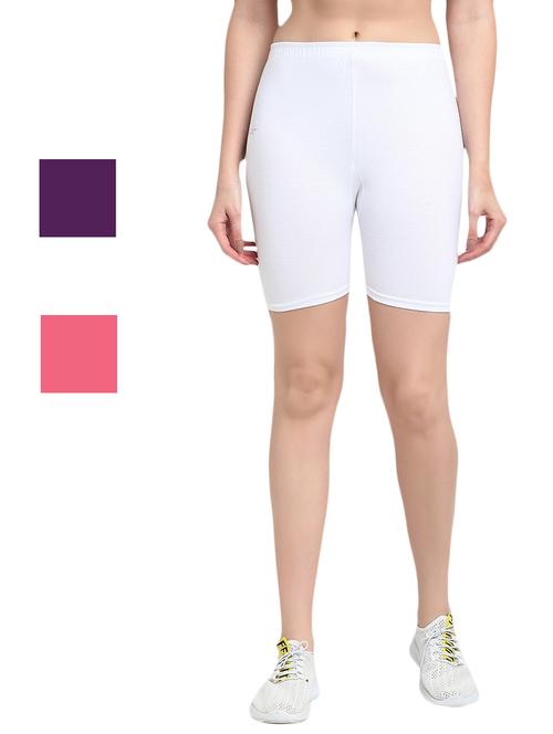 pack of 3 solid cycling shorts - 20154556 - Very Small Image - 1