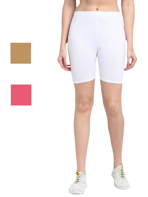 pack of 3 solid cycling shorts - 20154558 - Very Small Image - 1