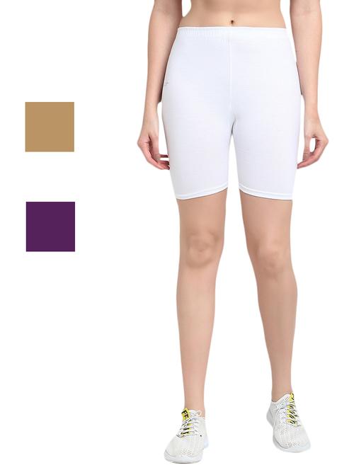 pack of 3 solid cycling shorts - 20154560 - Very Small Image - 1