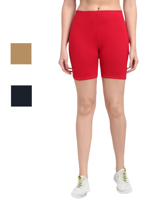 pack of 3 solid cycling shorts - 20154610 - Very Small Image - 1