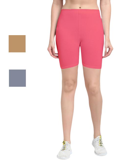 pack of 3 solid cycling shorts - 20154641 - Very Small Image - 1