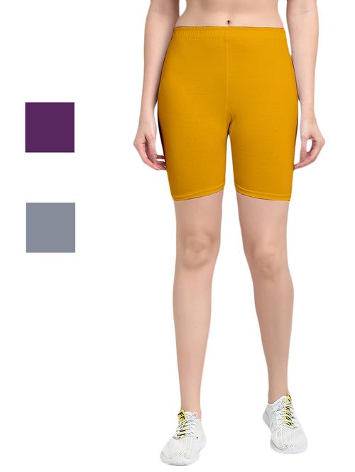 pack of 3 solid cycling shorts - 20154645 - Very Small Image - 1