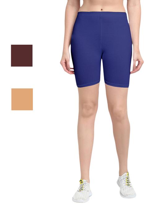 pack of 3 solid cycling shorts - 20154667 - Very Small Image - 1
