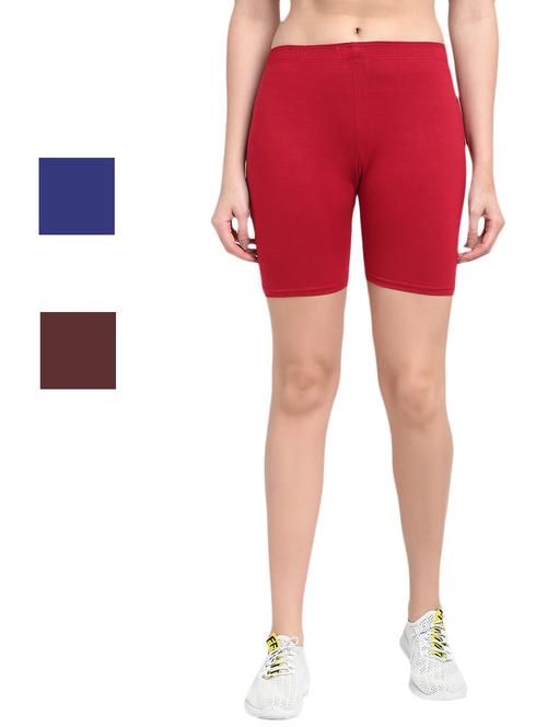 pack of 3 solid cycling shorts - 20154674 - Very Small Image - 1