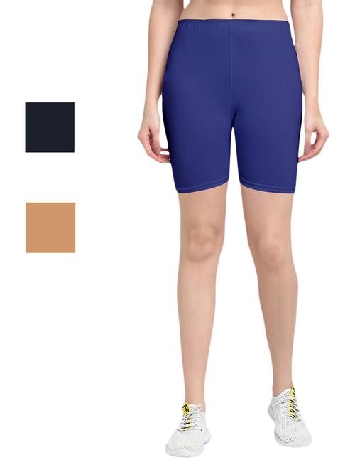 pack of 3 solid cycling shorts - 20154692 - Very Small Image - 1