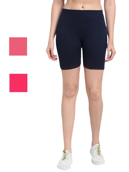 pack of 3 solid cycling shorts - 20154709 - Very Small Image - 1