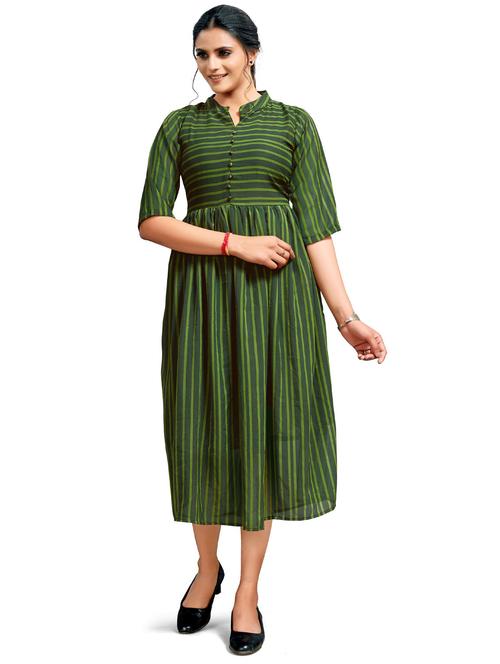 women's fit & flare striped dress - 20155274 - Very Small Image - 1