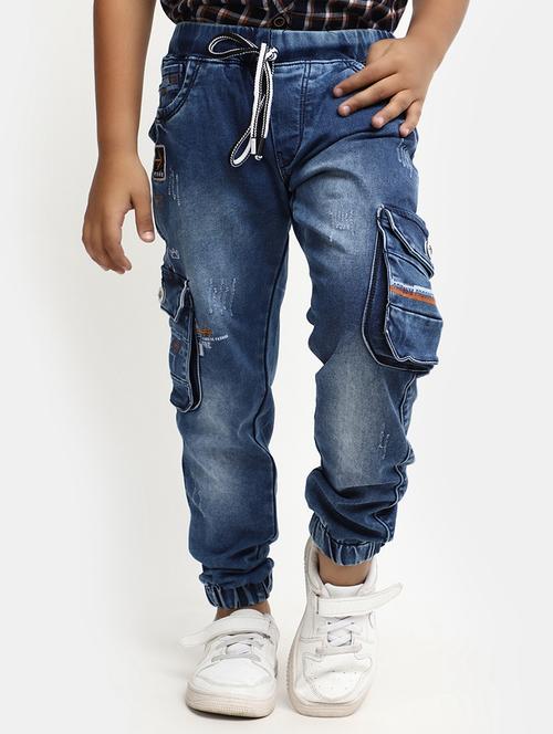 boy's distress cargo jeans - 20156139 - Very Small Image - 1