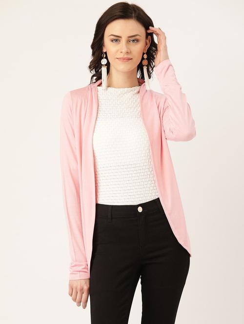 pink viscose shrug - 20159451 - Very Small Image - 1