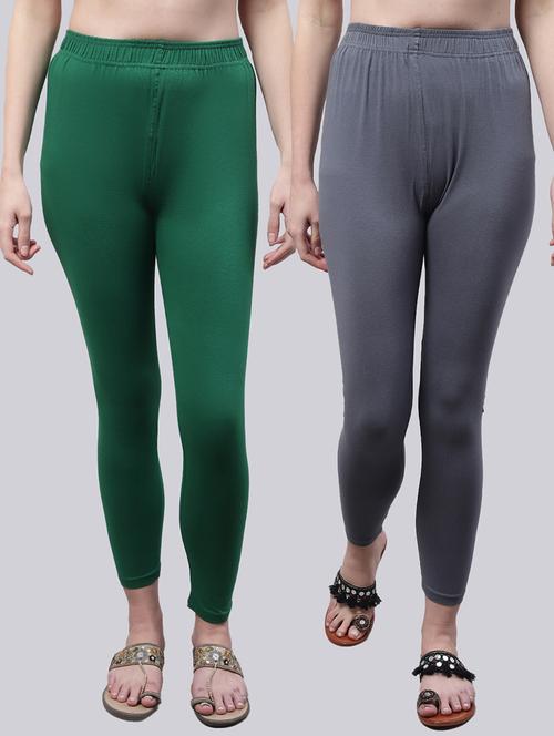 pack of 2 solid leggings - 20160366 - Very Small Image - 1