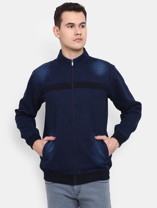 blue cotton casual jacket - 20163846 - Very Small Image - 1