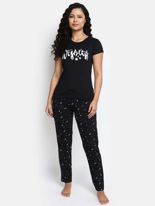 women printed cotton pyjama nightwear set - 20163897 - Very Small Image - 1