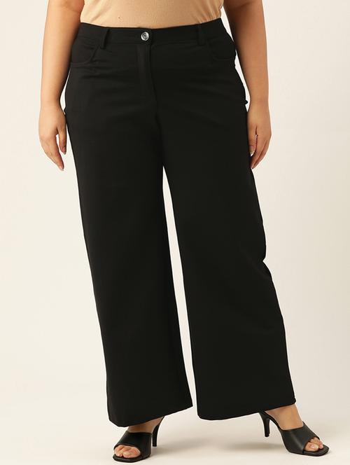 black solids full length plus trouser - 20164070 - Very Small Image - 1