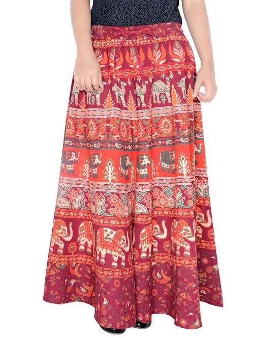 women printed cotton flared skirt - 20164705 - Very Small Image - 1