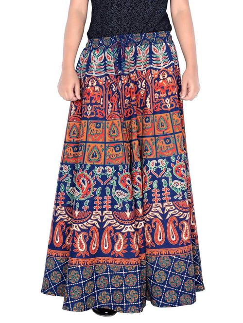 women printed cotton flared skirt - 20164721 - Very Small Image - 1