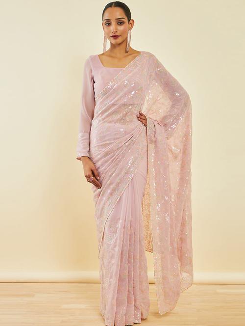 women's embellished saree with blouse - 20165953 - Very Small Image - 1