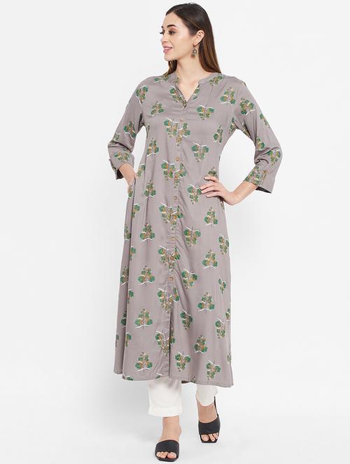 women's front slit kurta - 20166816 - Very Small Image - 1