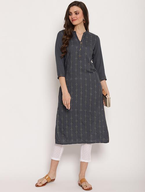 women's straight kurta - 20166905 - Very Small Image - 1