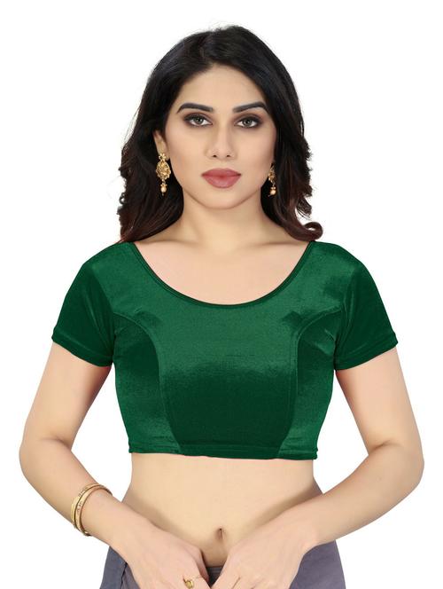 green velvet solid blouse - 20167896 - Very Small Image - 1