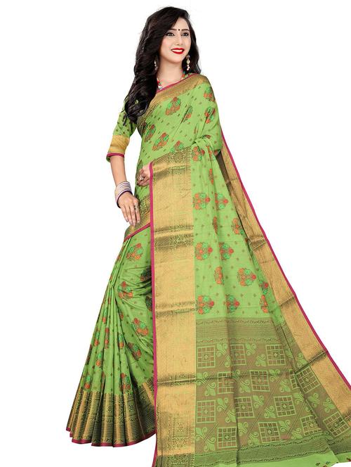 self design saree with blouse - 20169100 - Very Small Image - 1